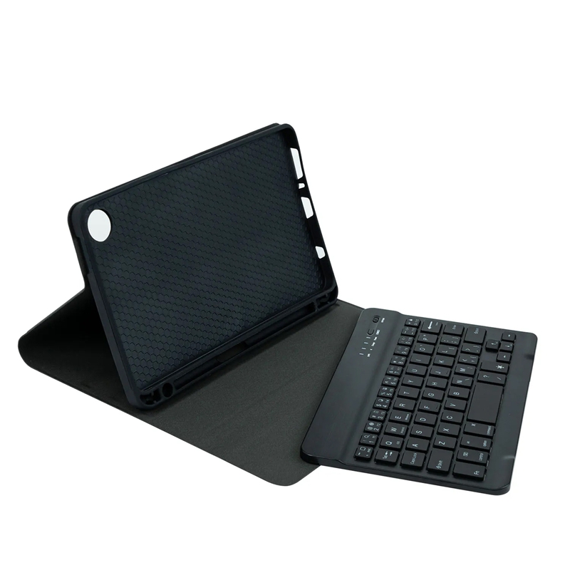 适用于三星 Galaxy Tab A9 的带键盘保护套，带笔架，多角度支架保护套，可拆卸无线键盘
